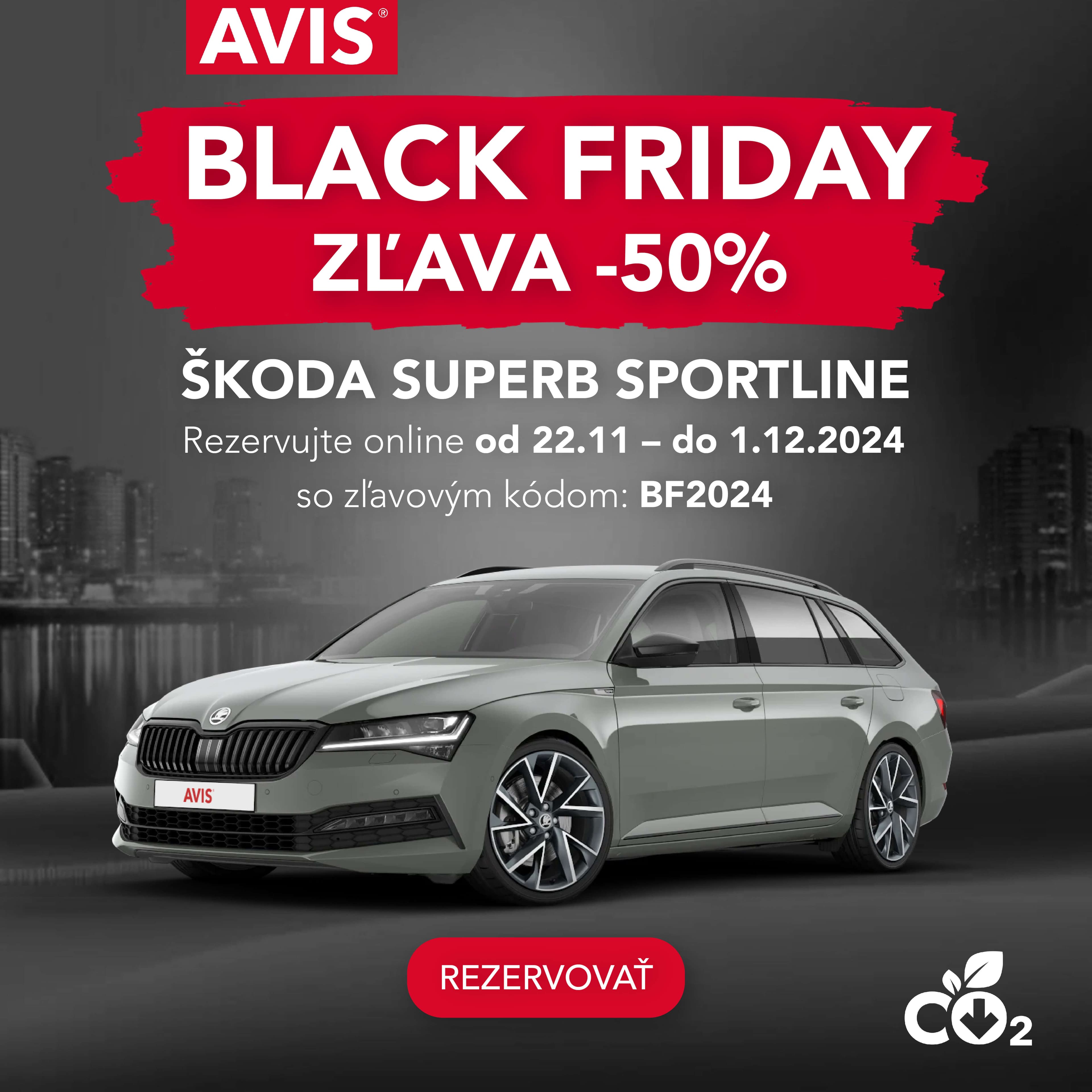 Black friday zľavy s AVIS.